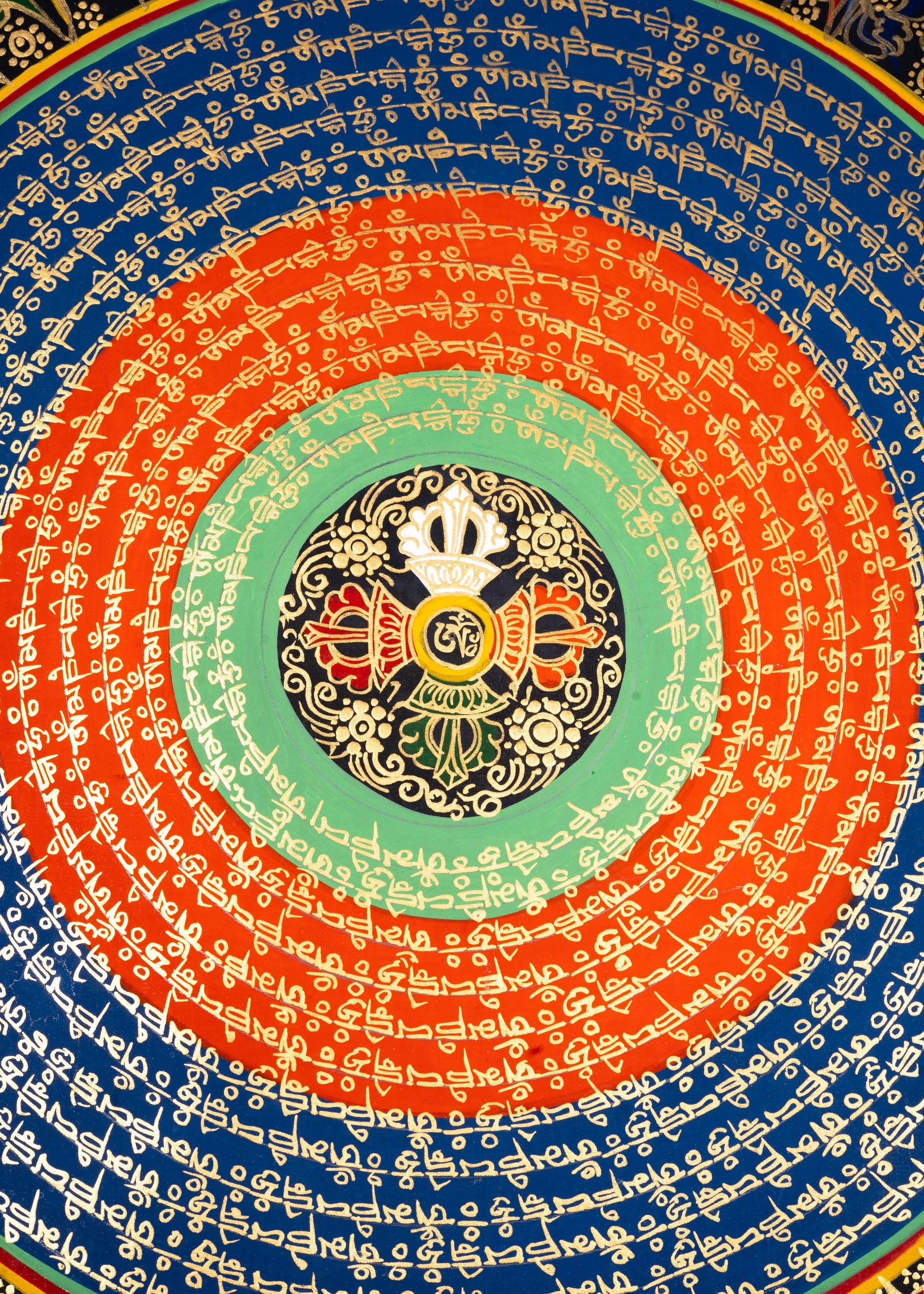 OM Mantra Mandala Thangka - Himalayas Shop