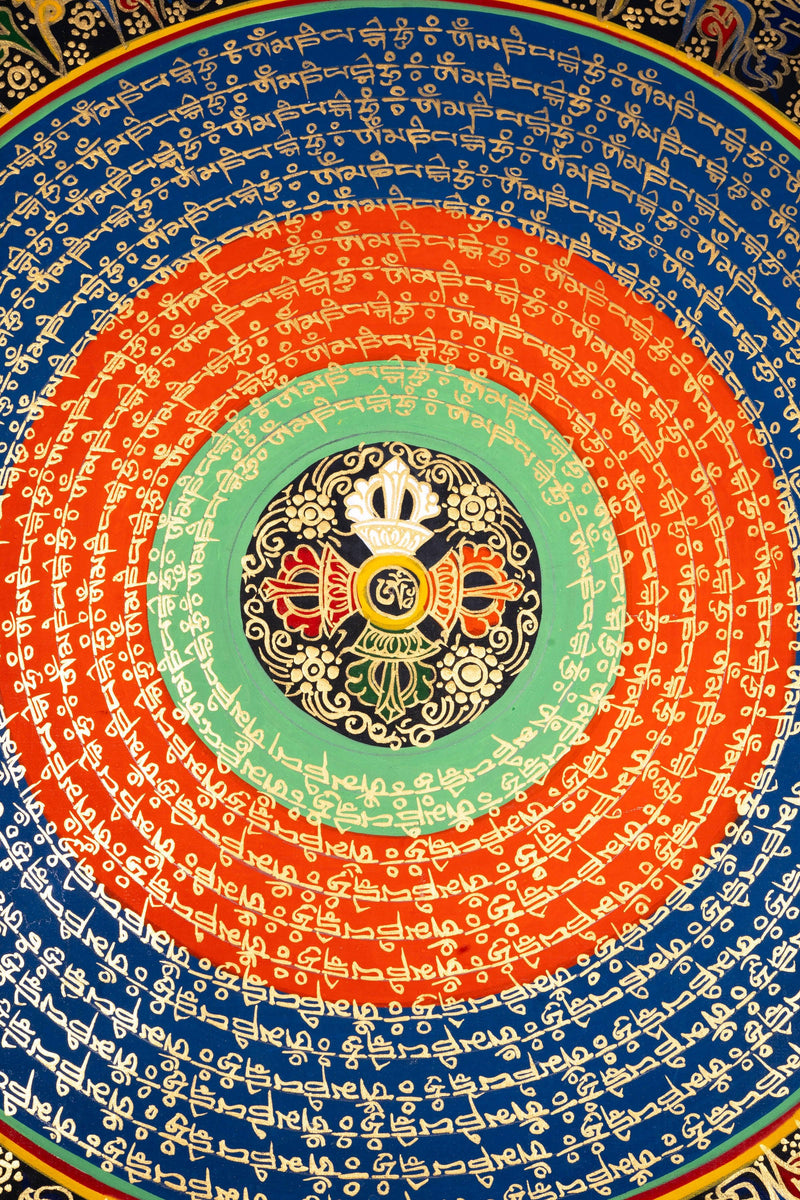 OM Mantra Mandala Thangka - Himalayas Shop
