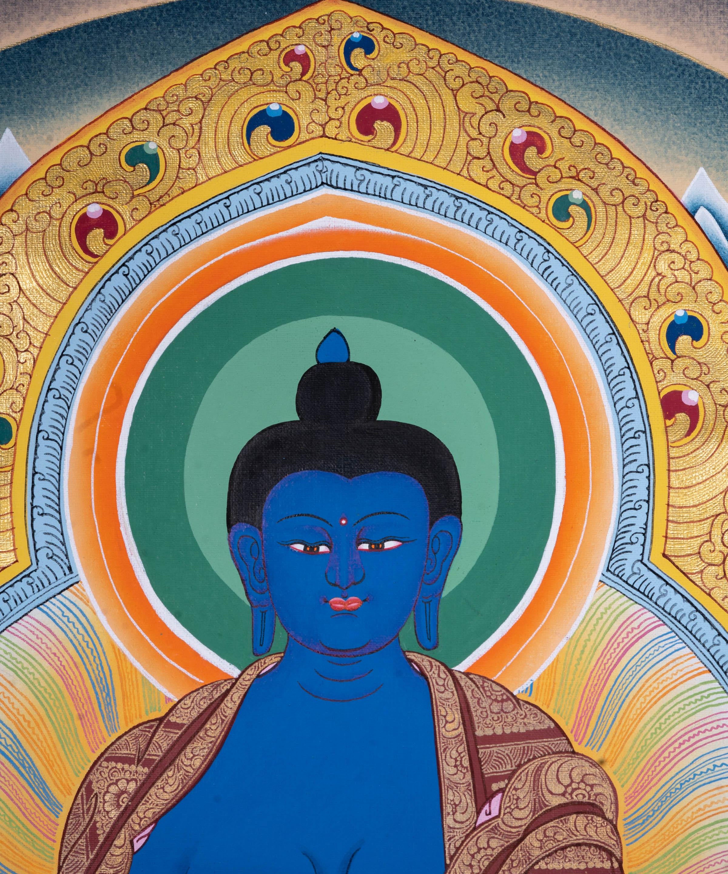 Medicine Buddha Thangka painting - Himalayas Shop