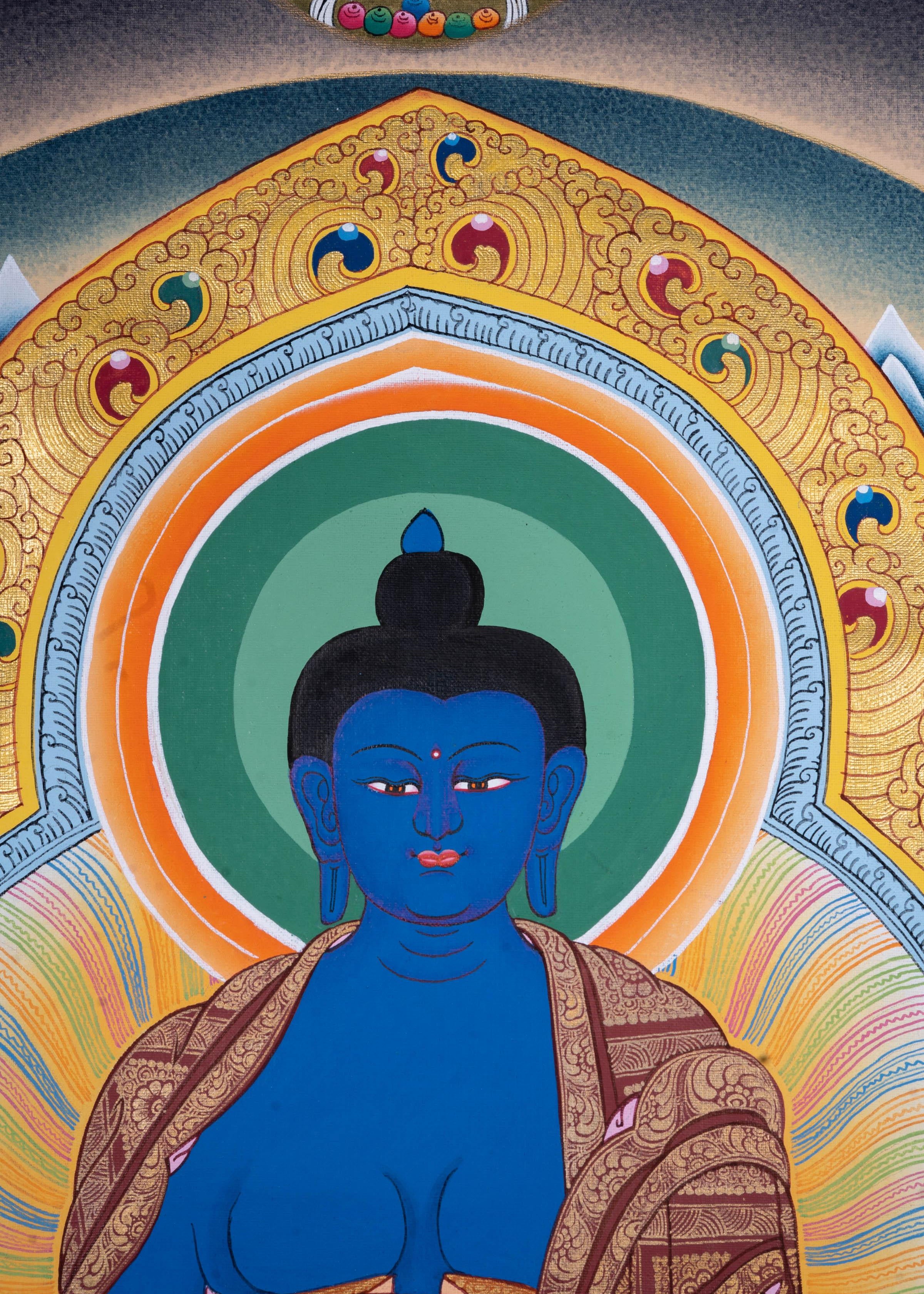 Medicine Buddha Thangka painting - Himalayas Shop
