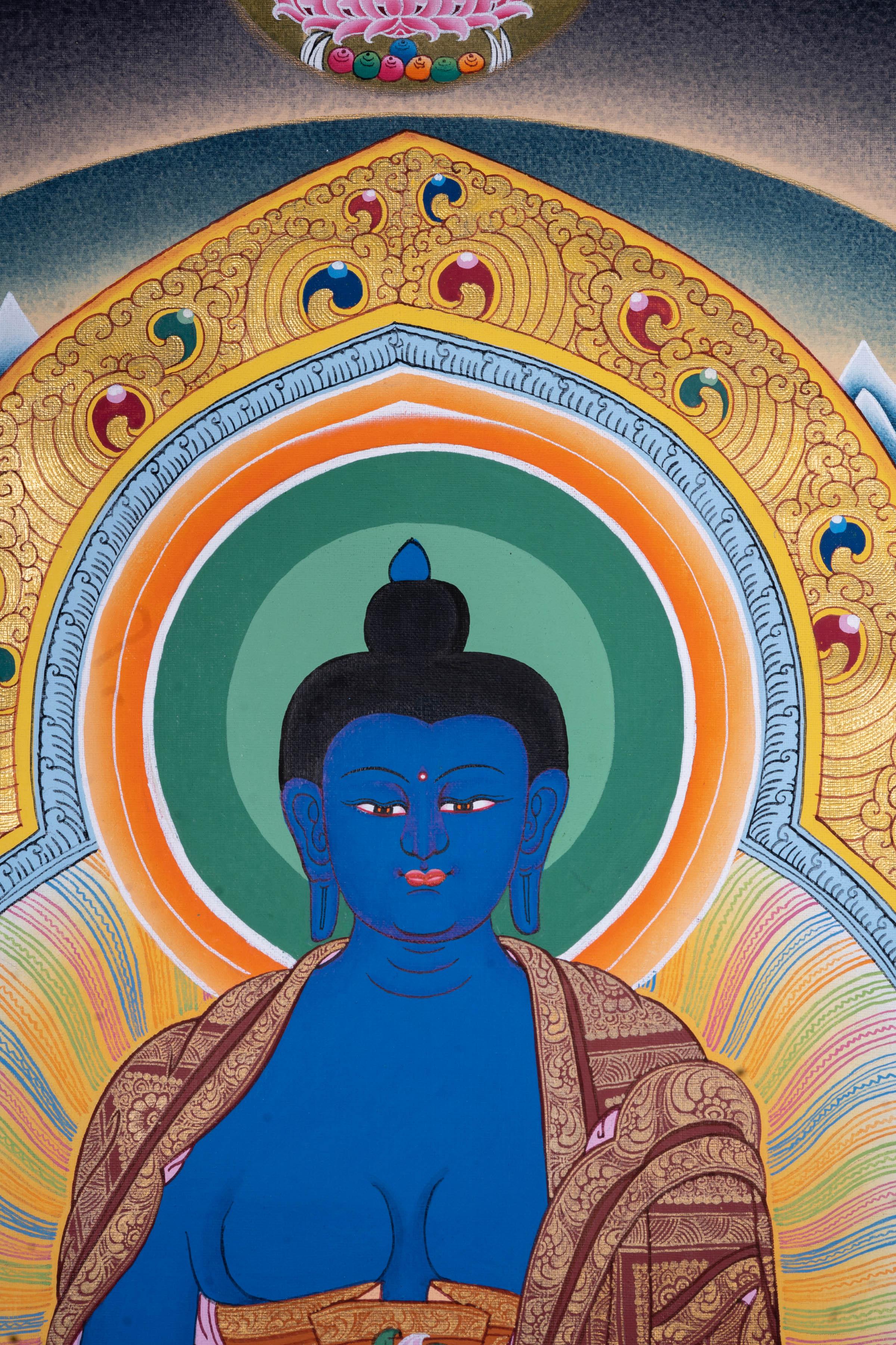 Medicine Buddha Thangka painting - Himalayas Shop