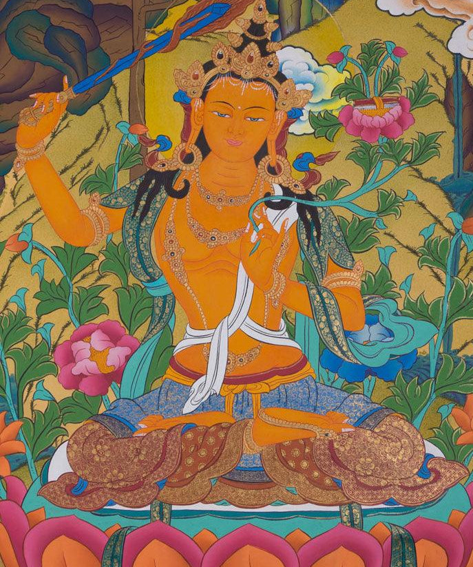 Manjushri Thangka Painting for Sale