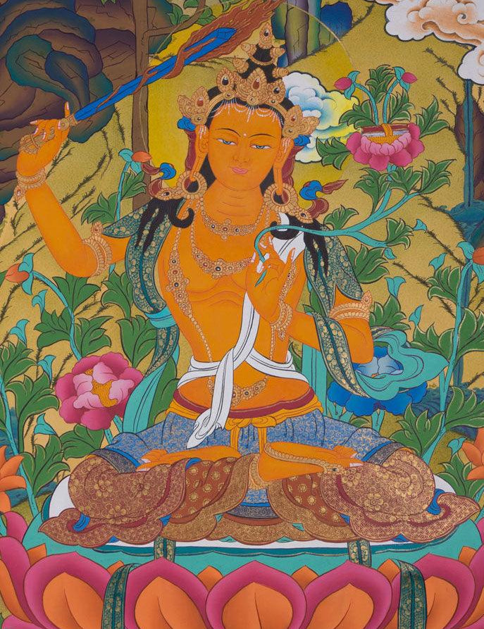 Manjushri Thangka Painting for Sale