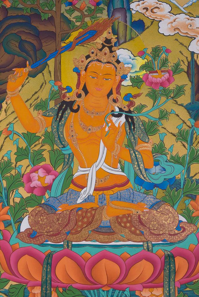 Manjushri Thangka Painting for Sale