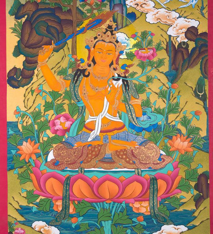 Manjushri Thangka Painting for Sale