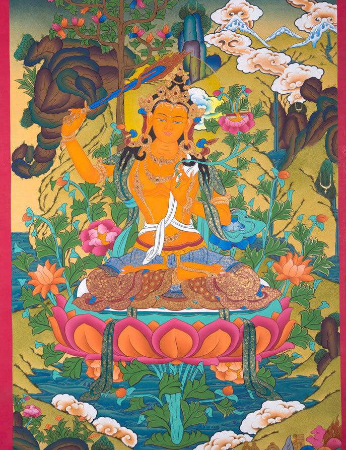 Manjushri Thangka Painting for Sale