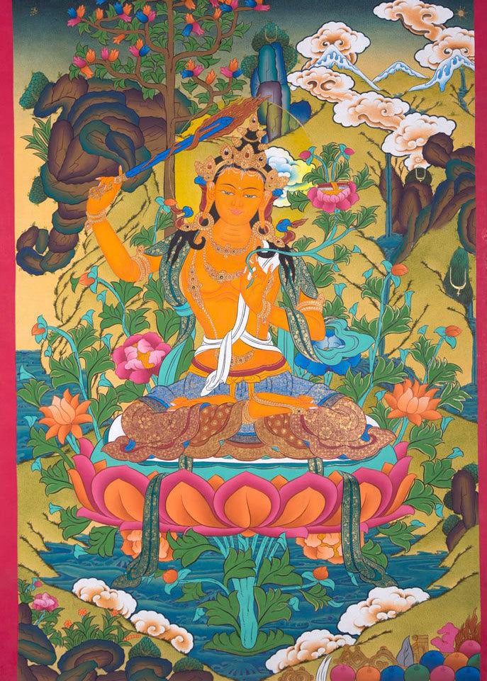 Manjushri Thangka Painting for Sale