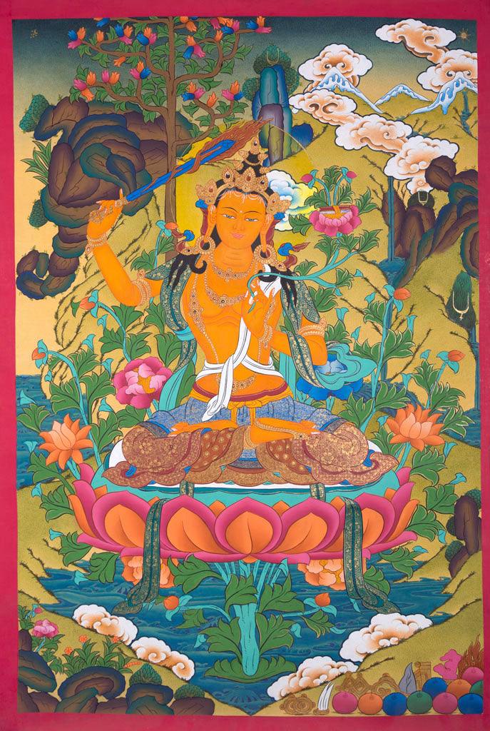 Manjushri Thangka Painting for Sale