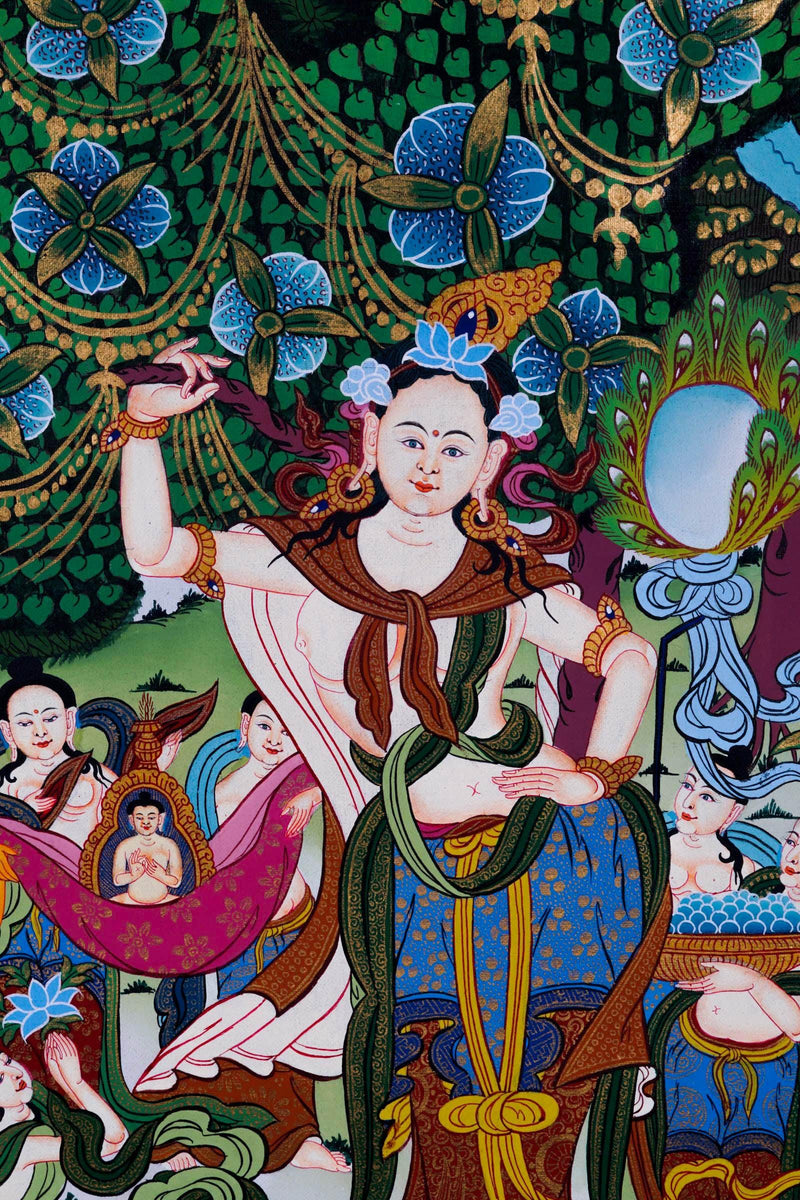 Mayadevi Thangka Painting - Himalayas Shop