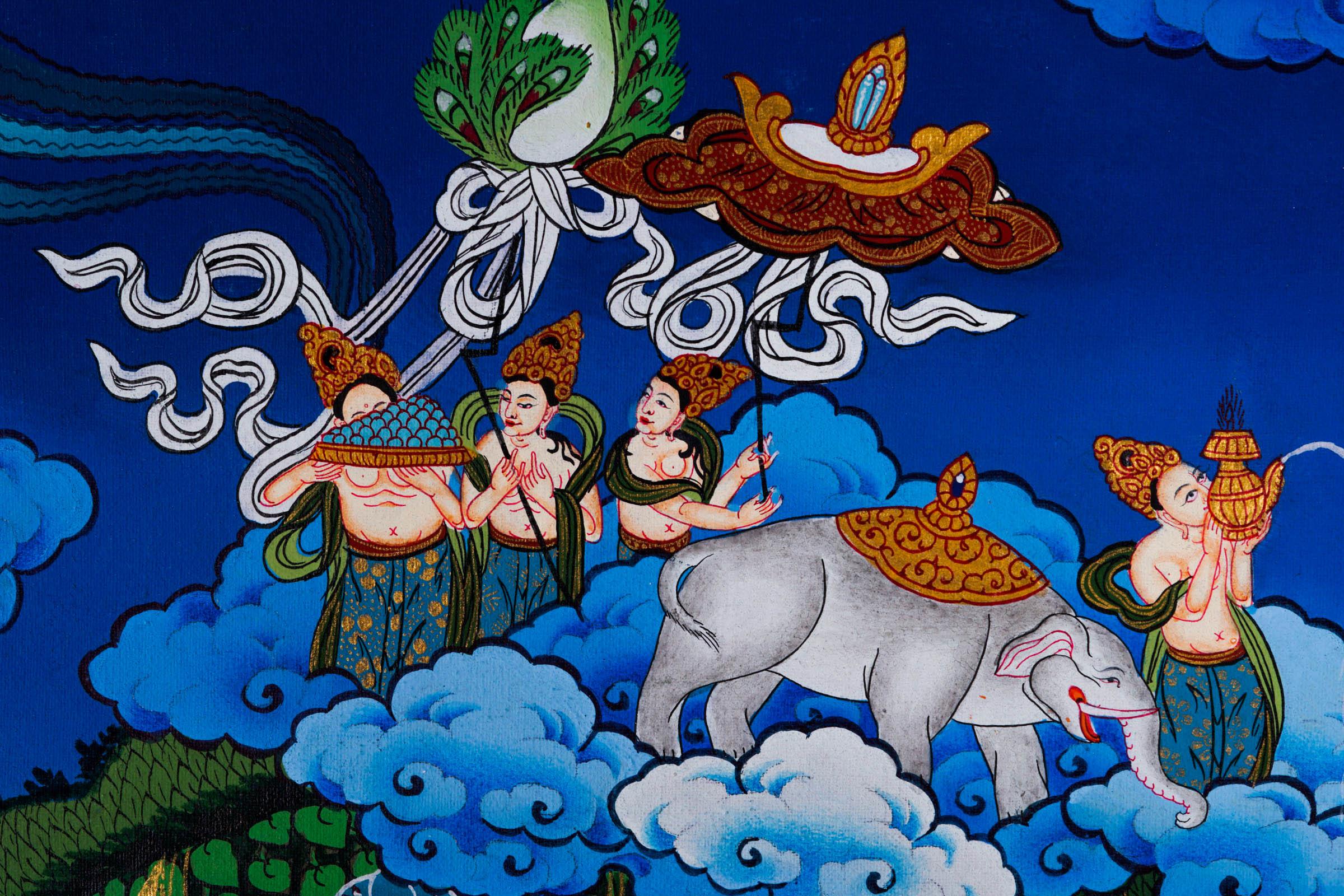Mayadevi Thangka Painting - Himalayas Shop