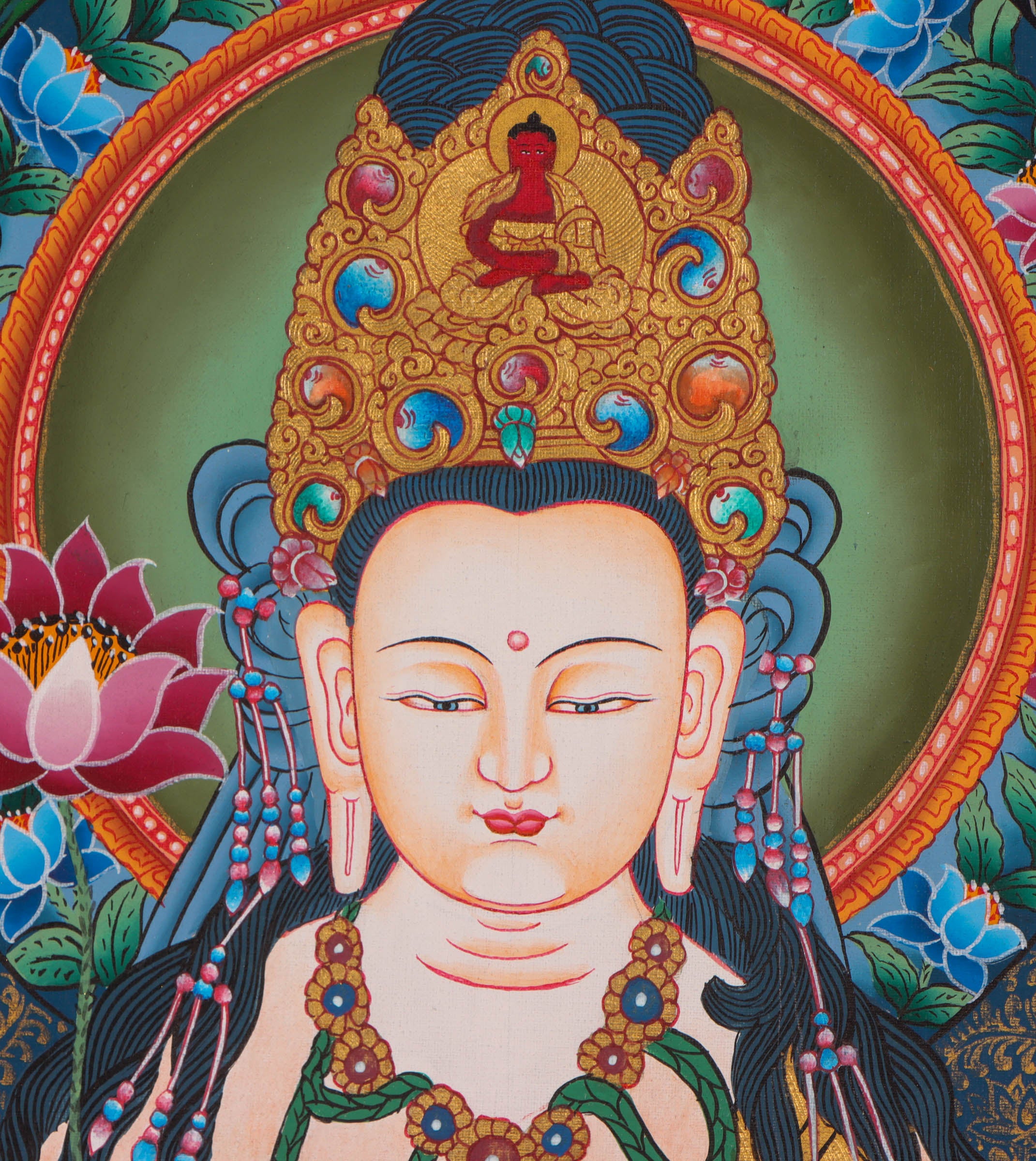 Mayur Buddha Thangka - Himalayas Handmade Thangka Art - Himalayas Shop