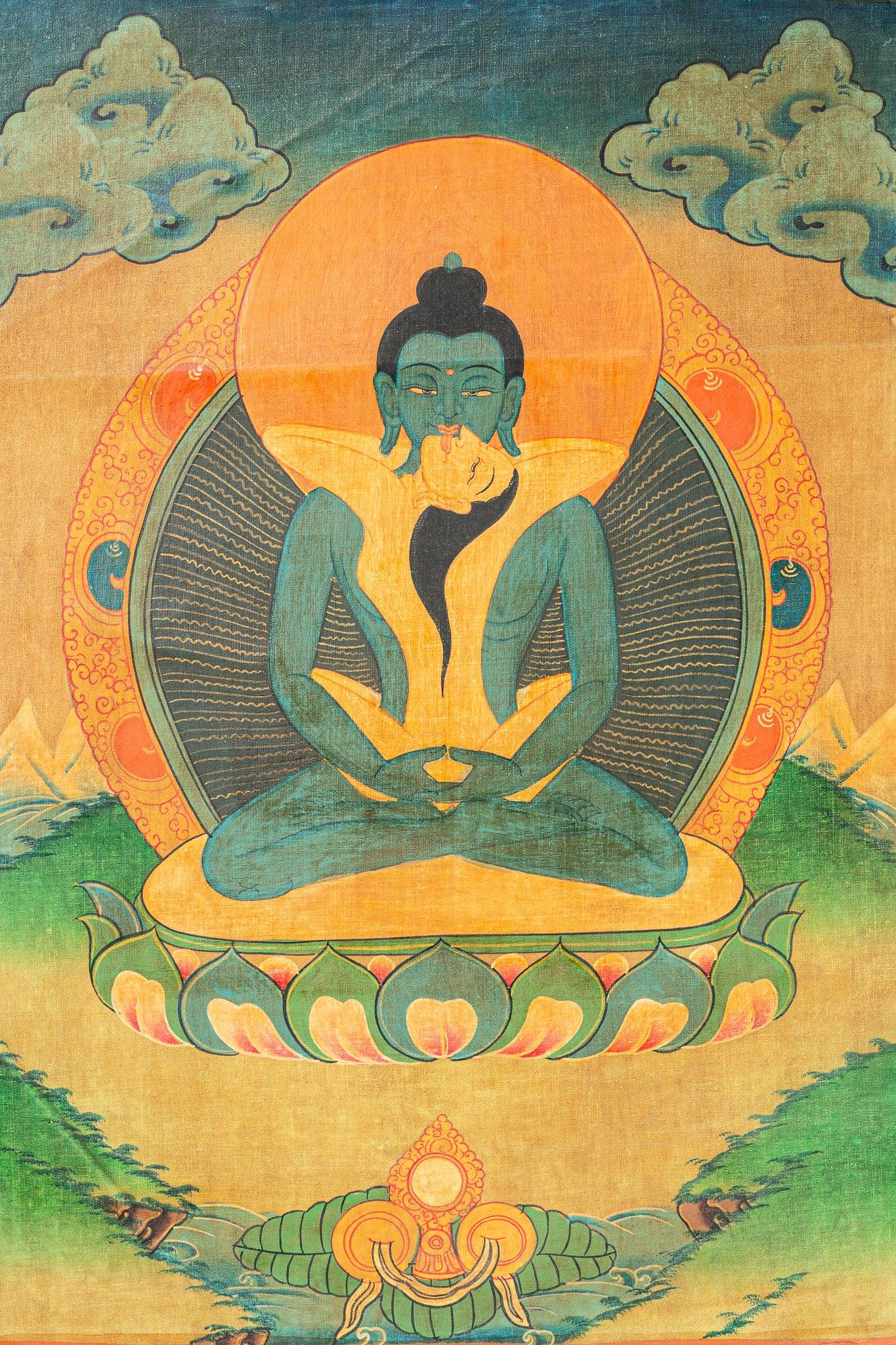 Buddha Shakti Thangka Art antique collection