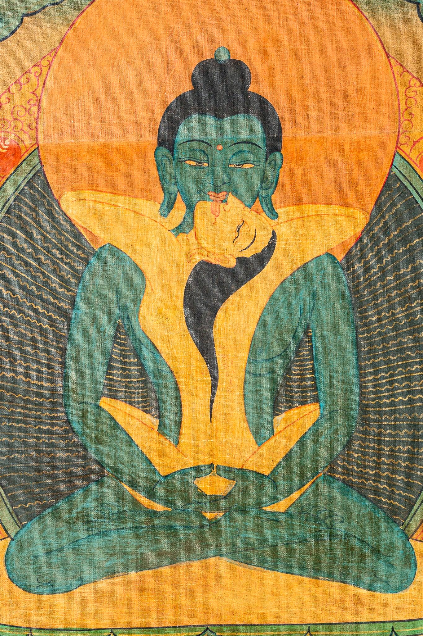 Buddha Shakti Thangka Art antique collection