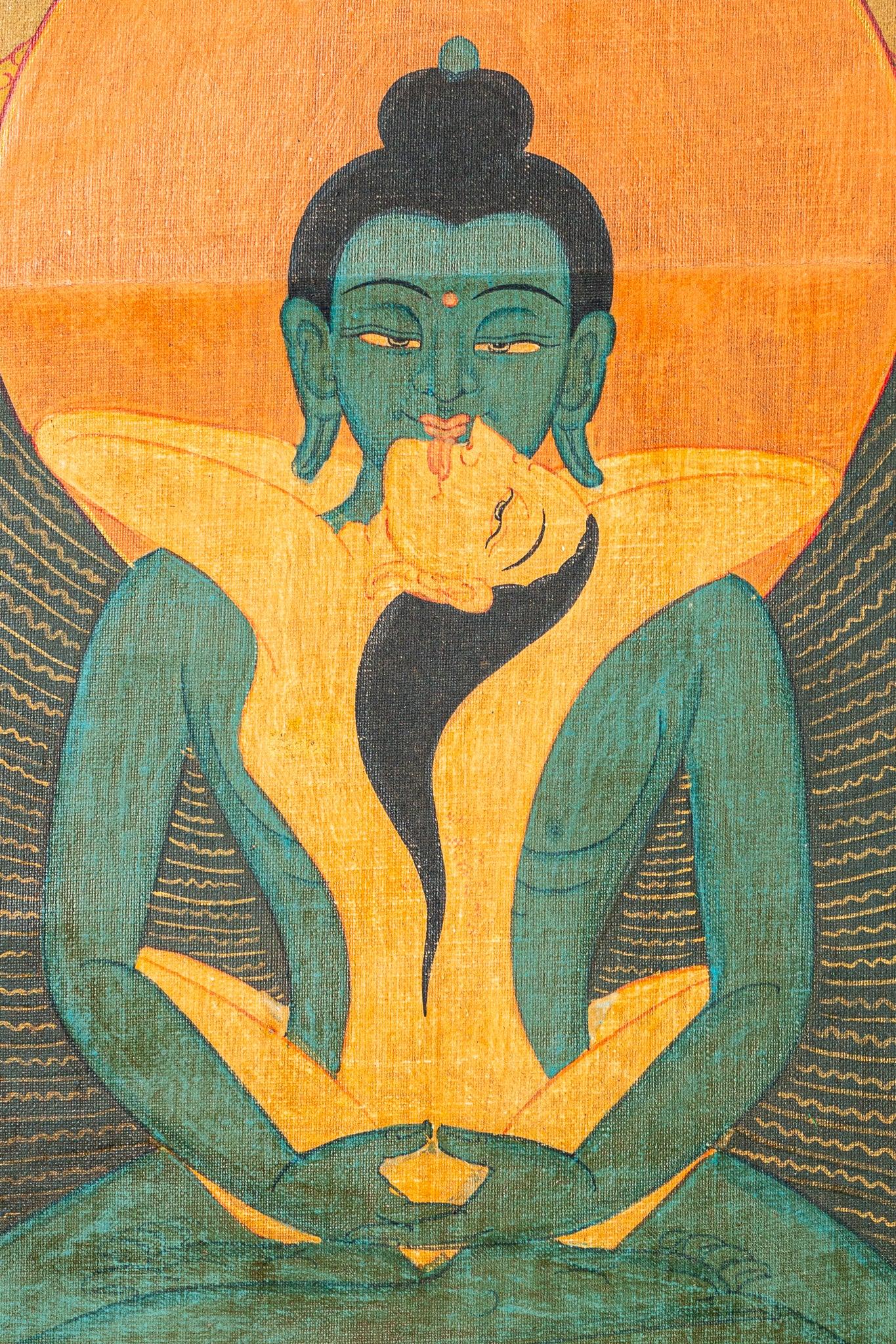 Buddha Shakti Thangka Art antique collection