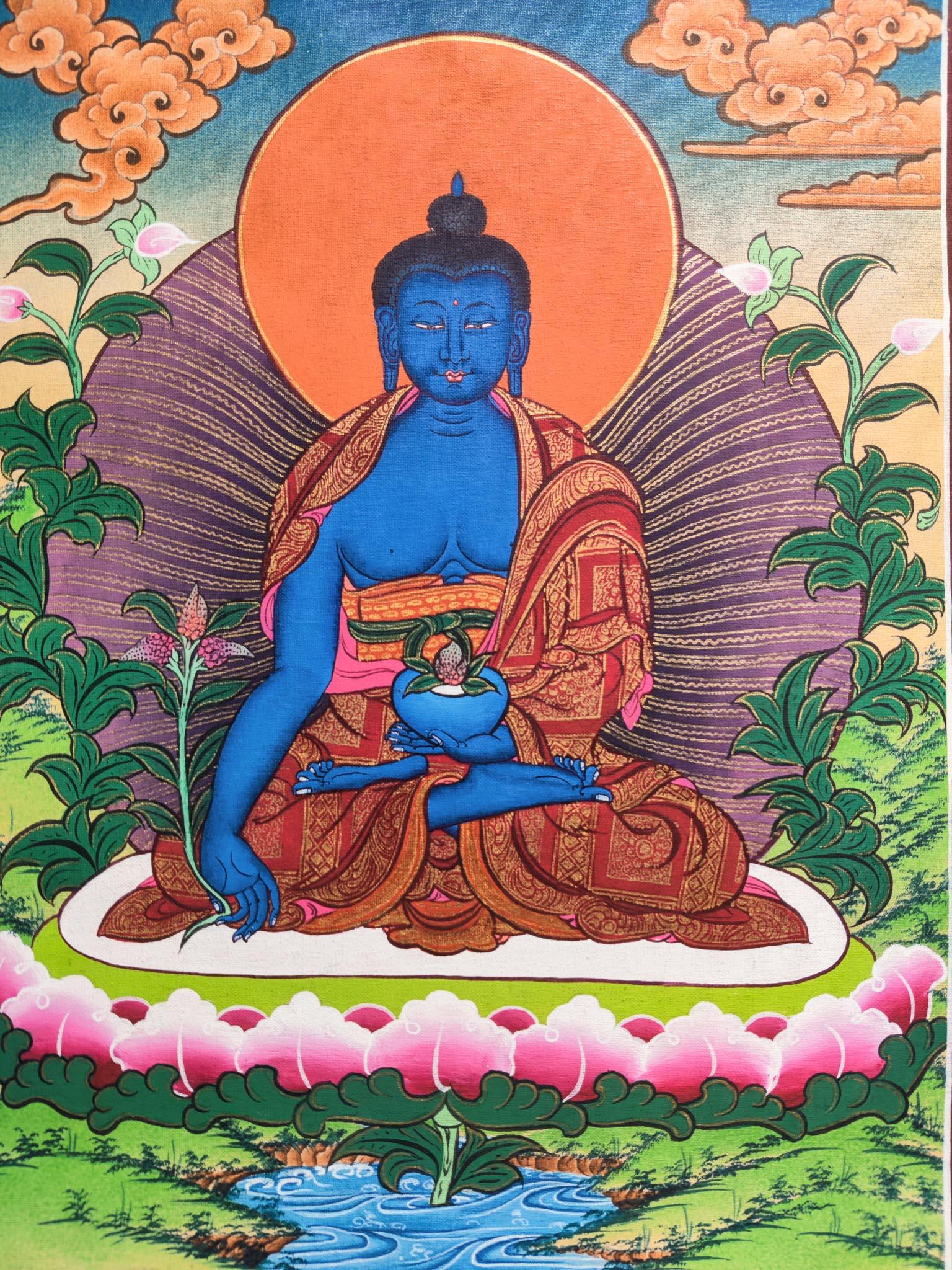Best Medicine Buddha  Thangka Painting