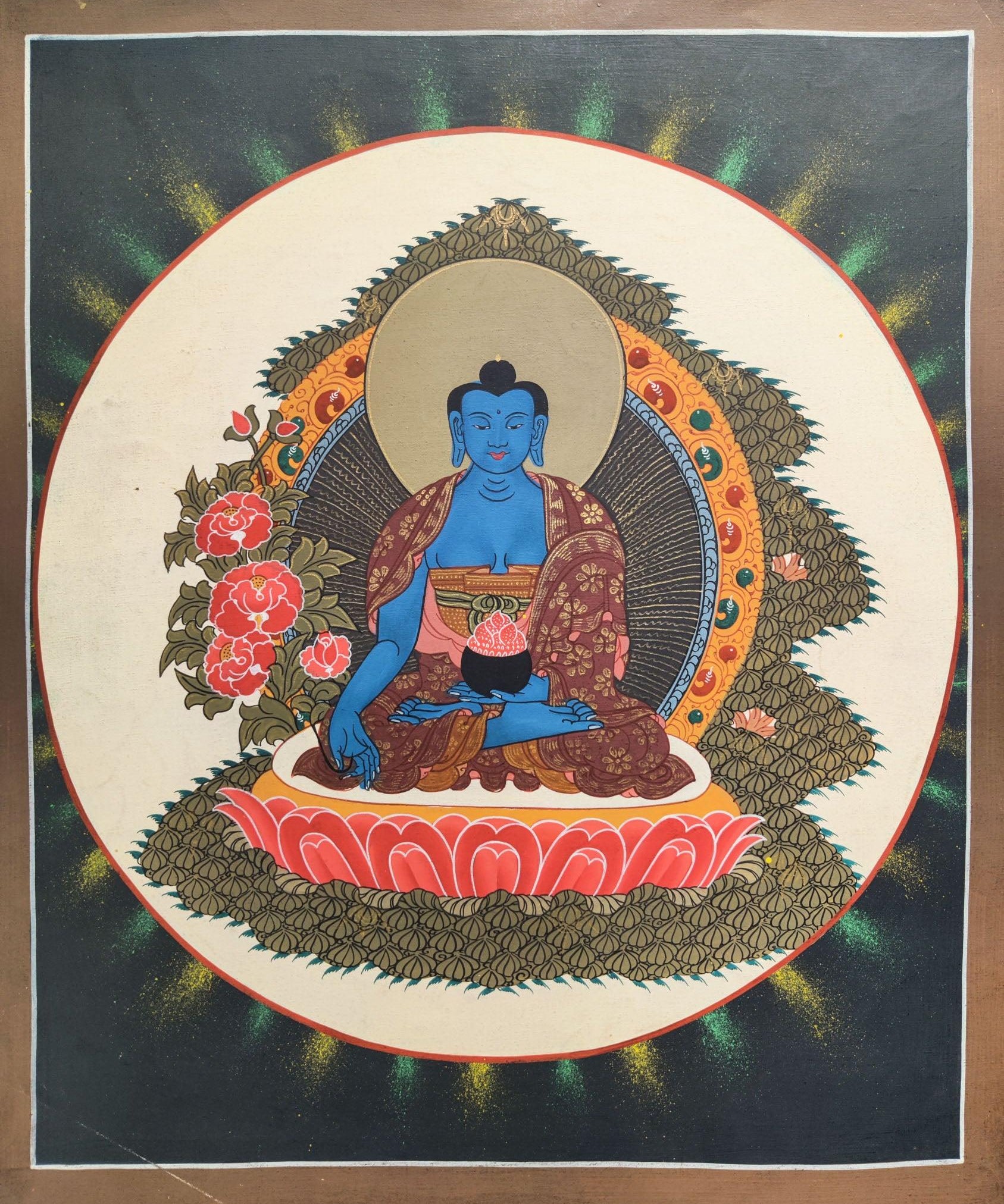 Paradise of Medicine Buddha Thangka