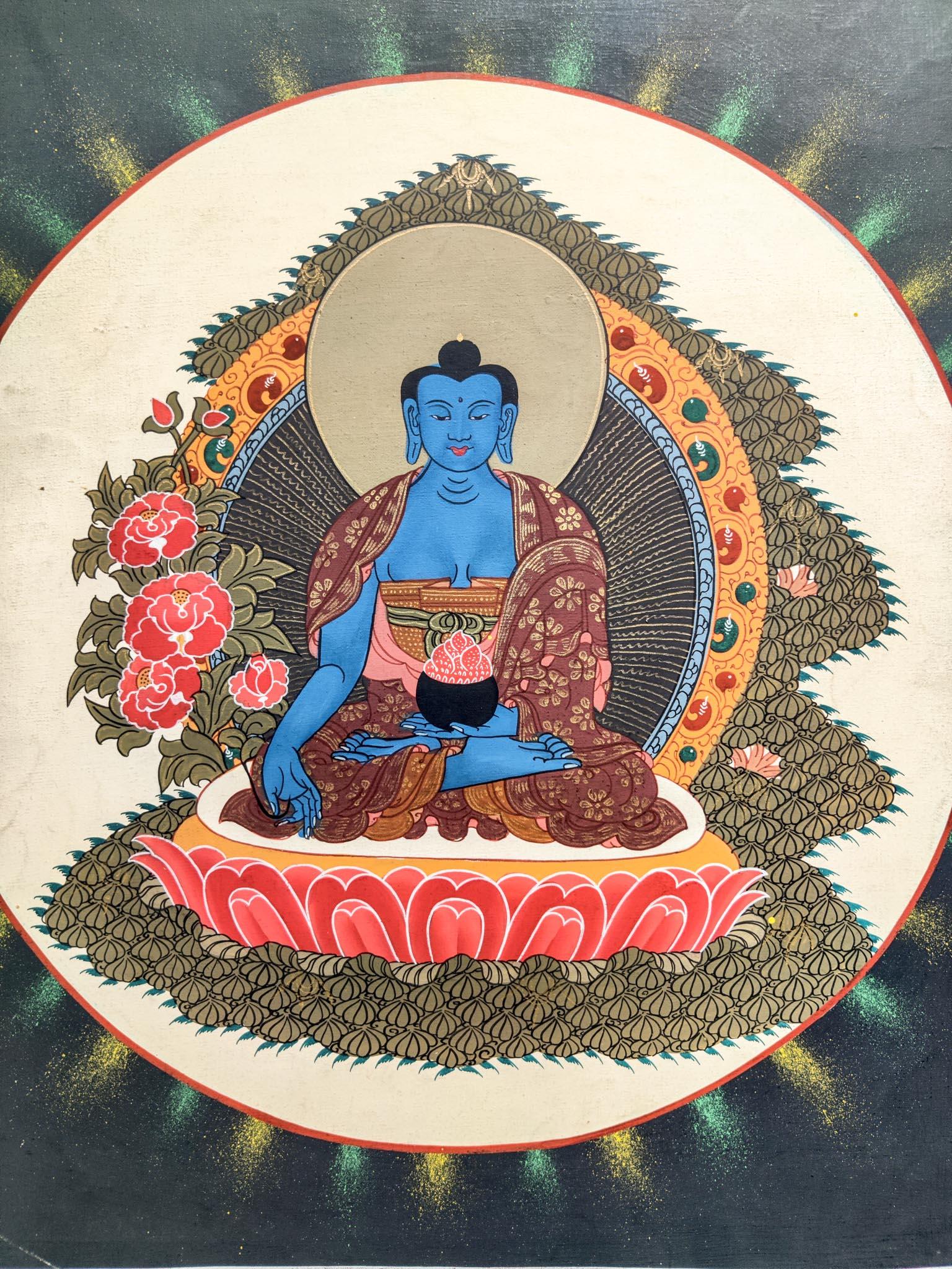 Paradise of Medicine Buddha Thangka