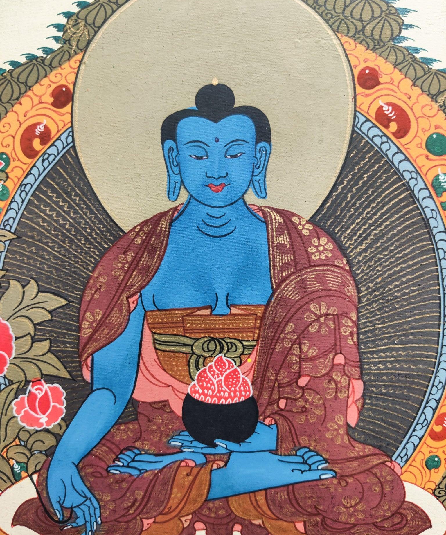 Paradise of Medicine Buddha Thangka