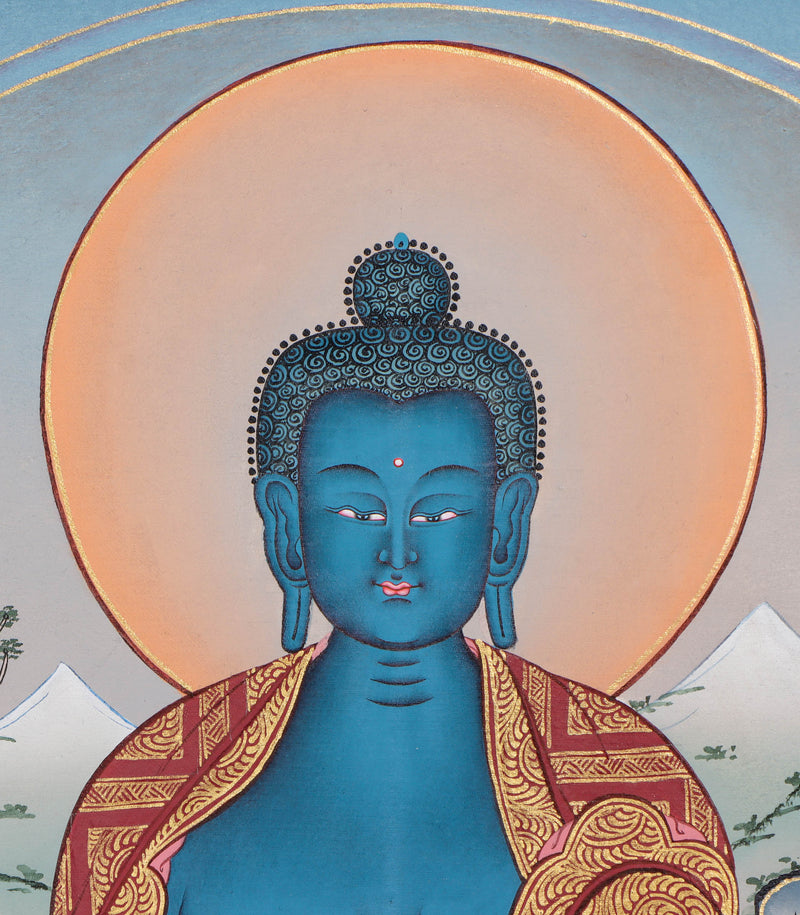 Medicine Buddha Thangka Painting - HimalayasShop