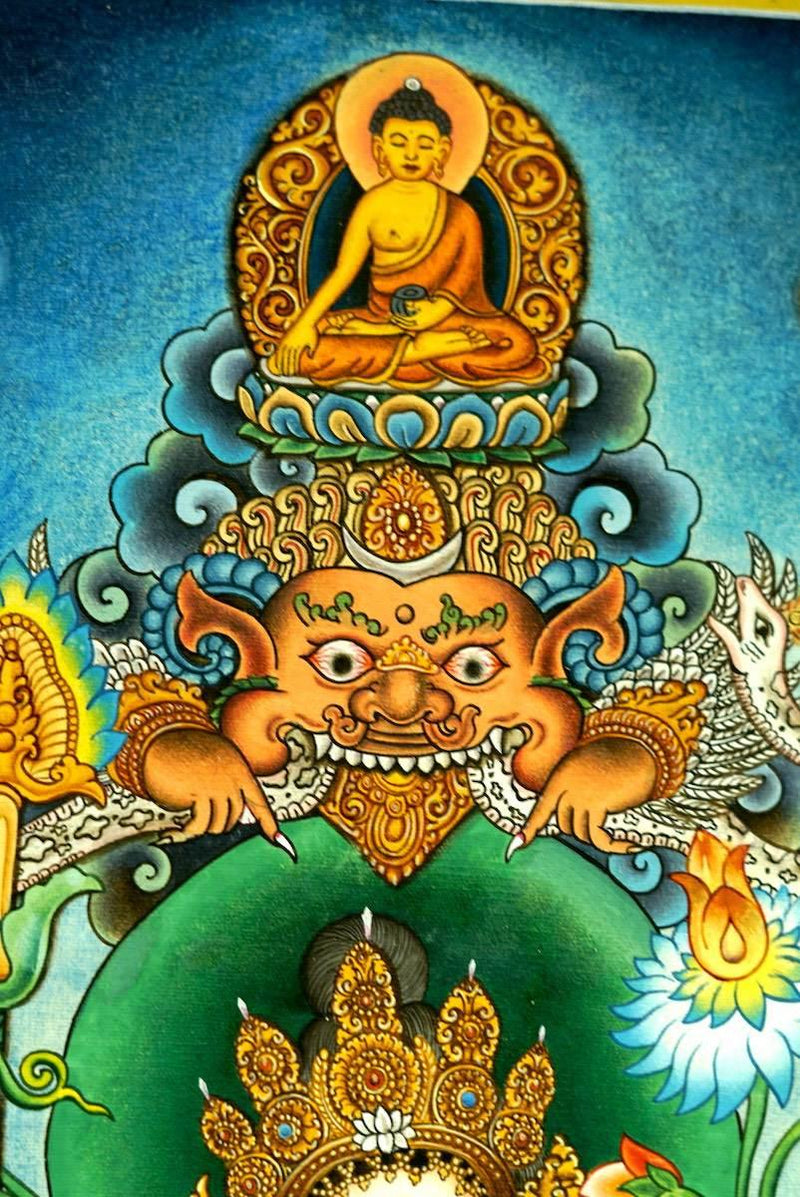 Standing White Tara Thangka in newari style