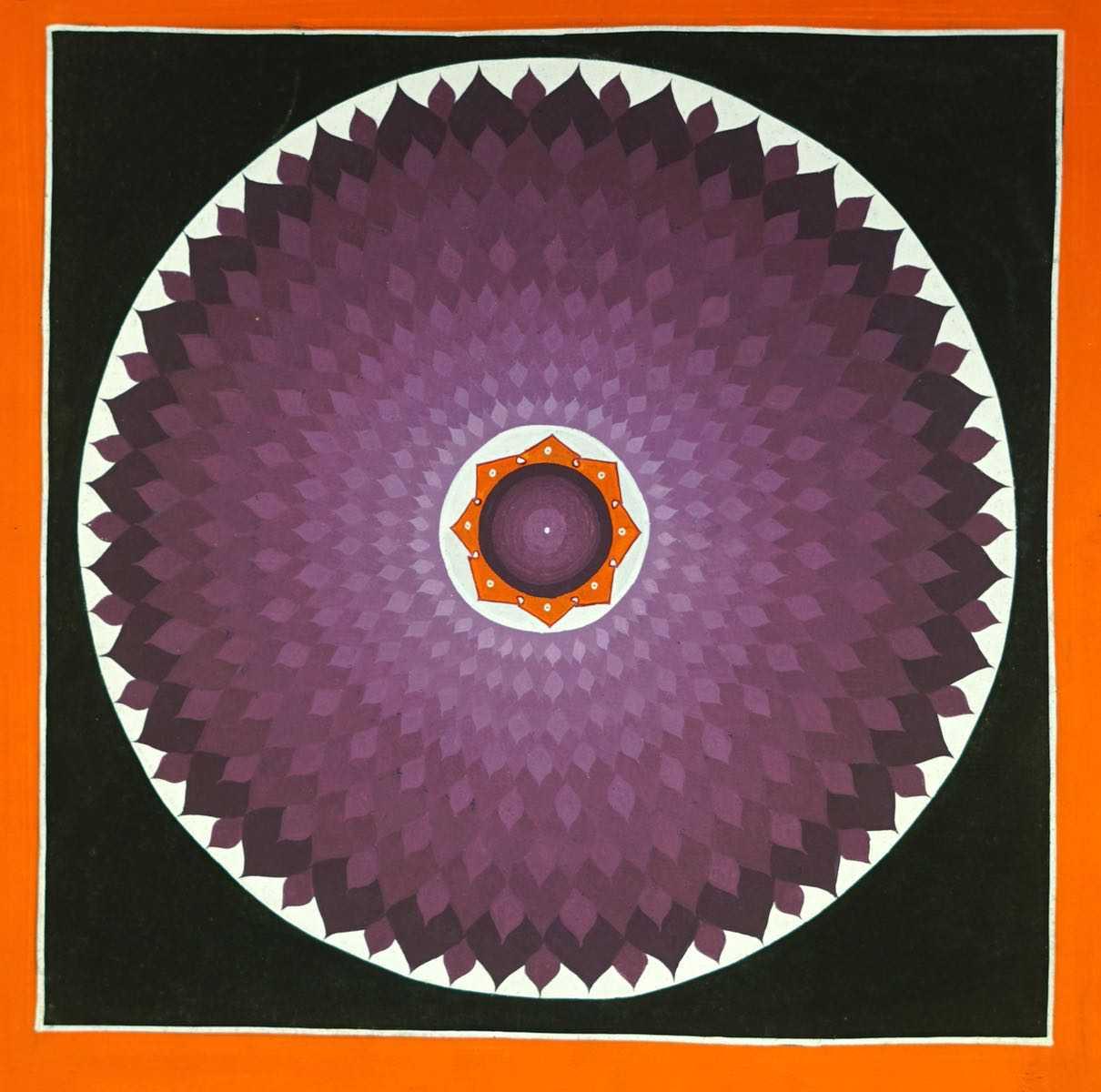 Purple lotus mandala thangka