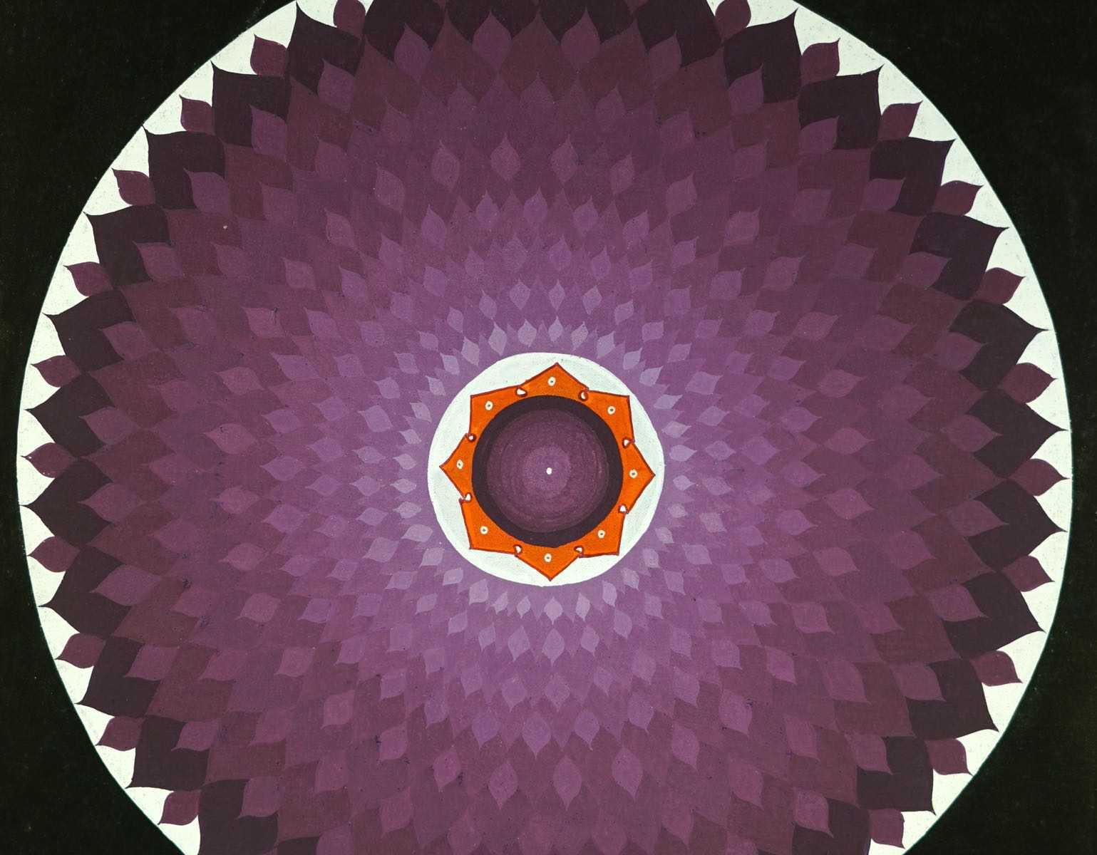 Purple lotus mandala thangka
