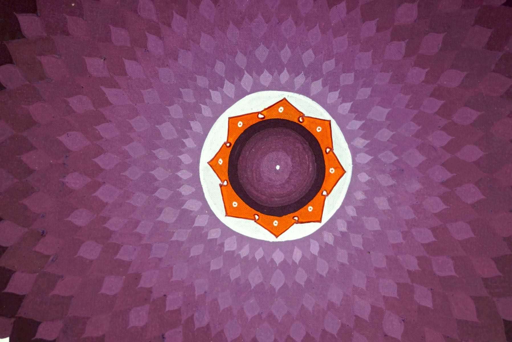 Purple lotus mandala thangka
