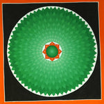 Green Lotus Mandala Thangka art