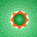Green Lotus Mandala Thangka art