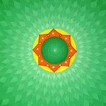 Green Lotus Mandala Thangka art