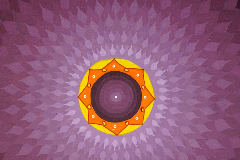 Purple lotus mandala thangka