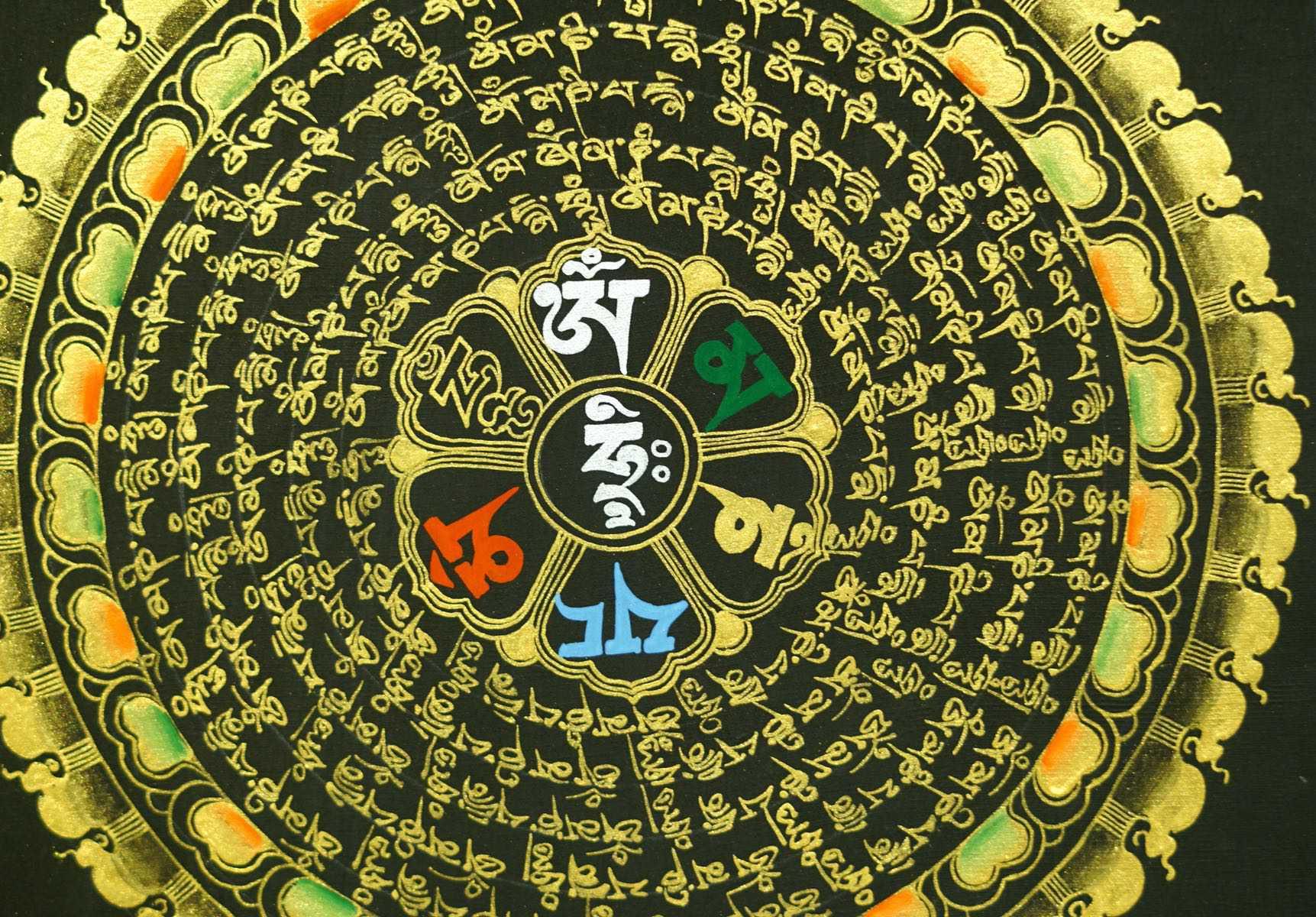 OM mandala thangka art