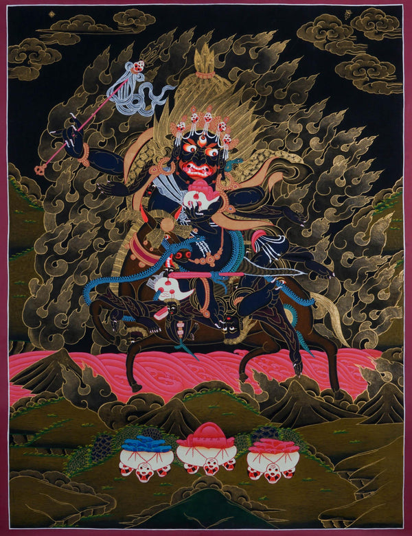 Palden Lamo Thangka Painting - Handmade thangka painting - HimalayasShop