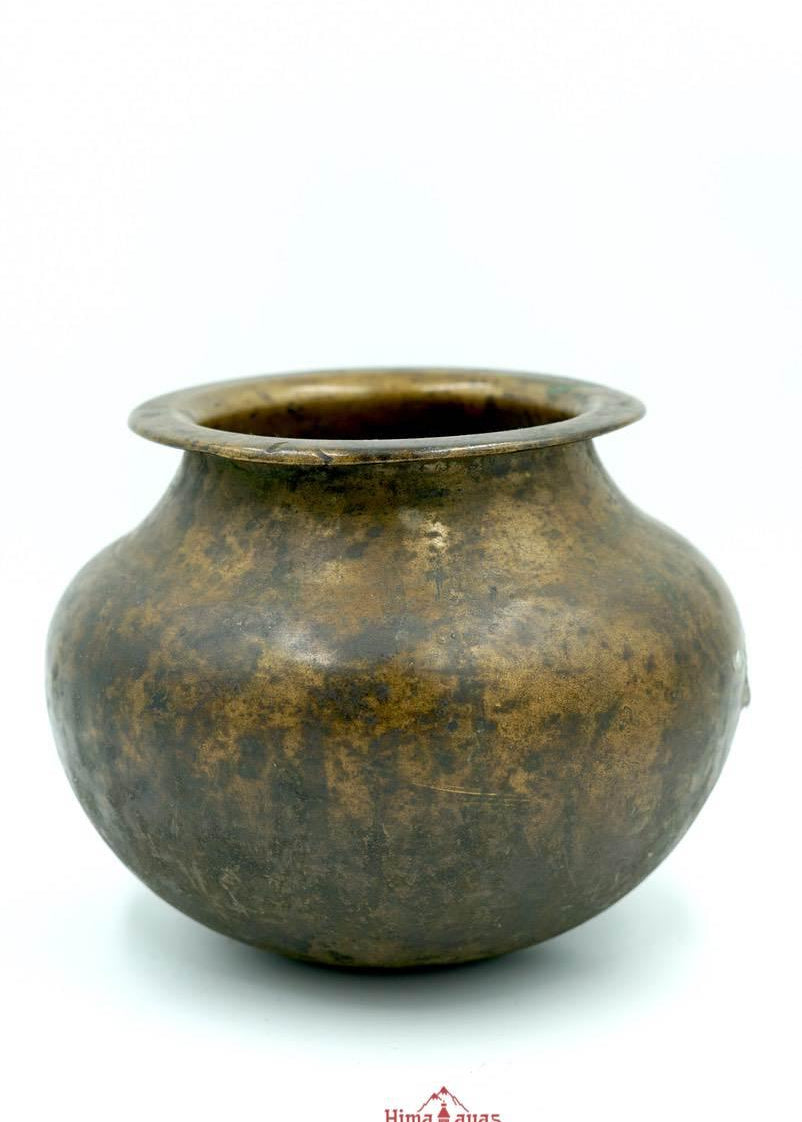 Vintage Bronze cast Antique Water Pot - Himalayas Shop