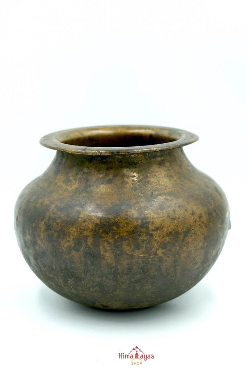 Vintage Bronze cast Antique Water Pot - Himalayas Shop
