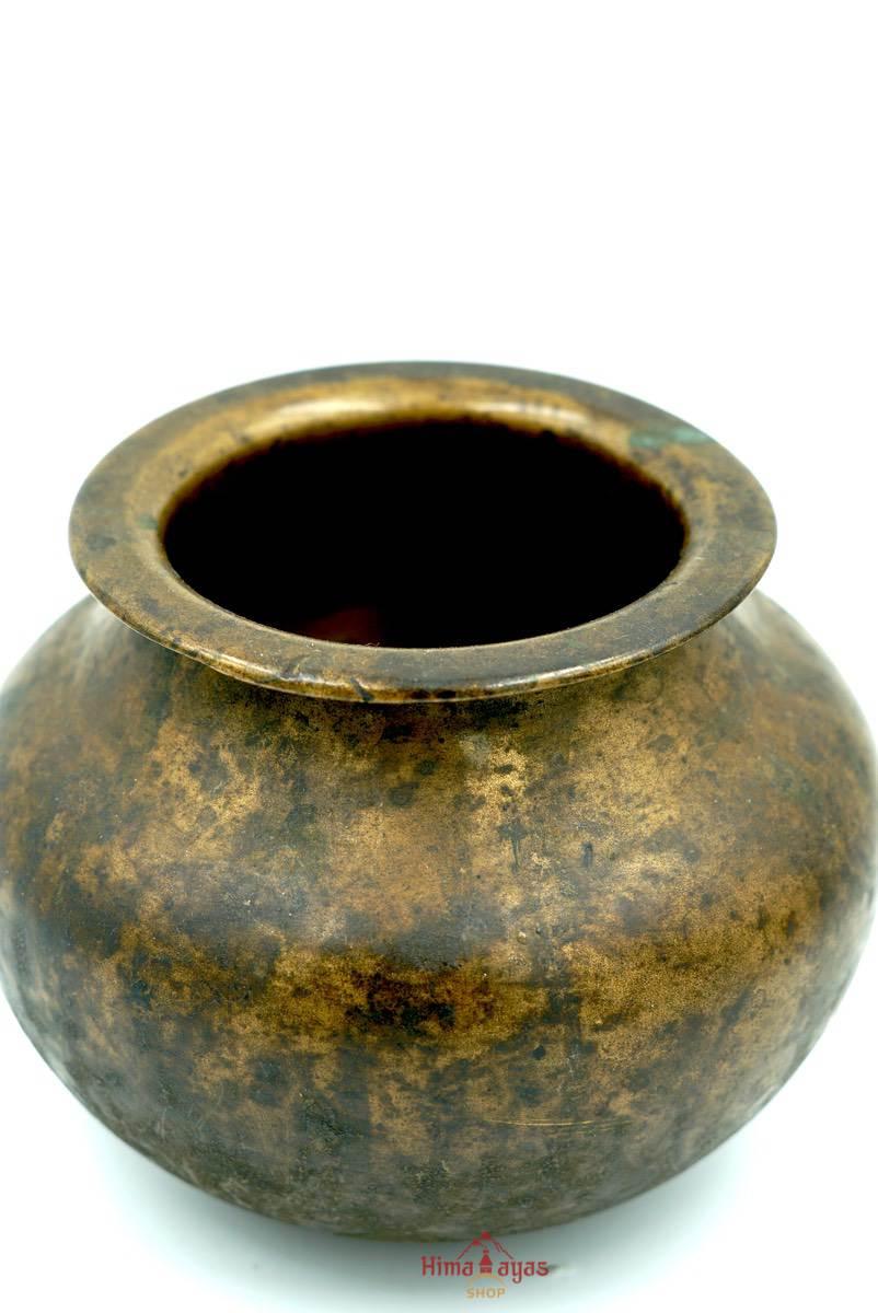 Vintage Bronze cast Antique Water Pot - Himalayas Shop