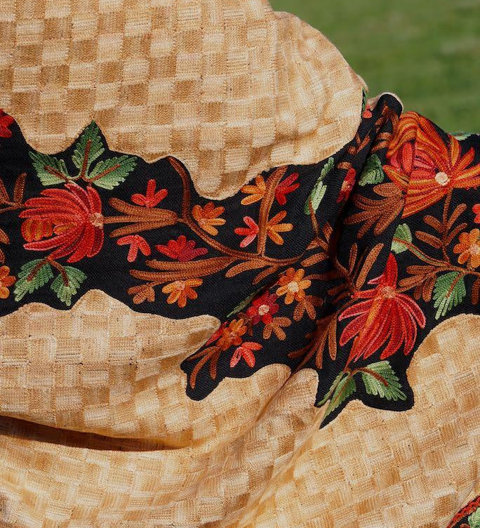 loral Embroidery shawls are elegant for everyday wear. Get the best deal at Himalayasshop.com for the Cashmere Women Shawl.