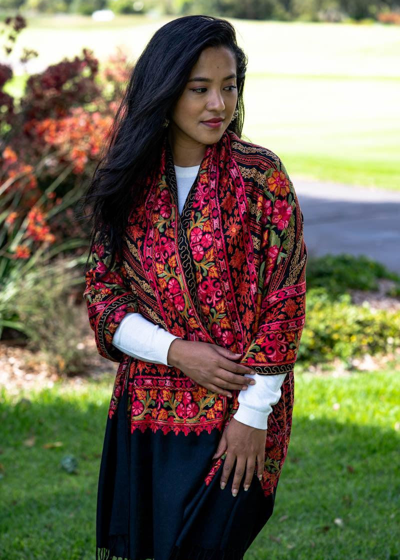 Rose Pashmina Shawls - Himalayas Shop