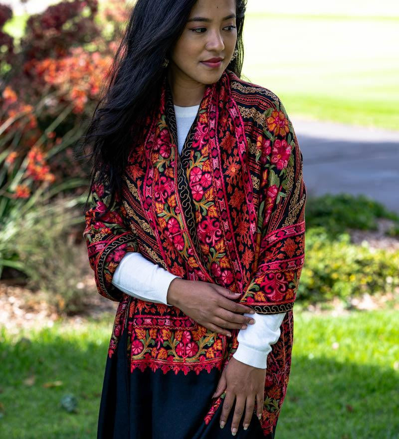 Rose Pashmina Shawls - Himalayas Shop