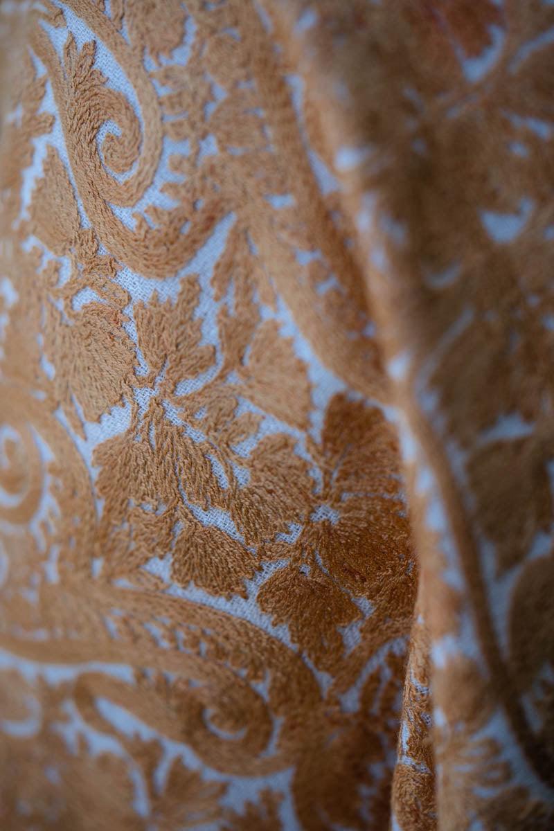 beautiful zoomed photo of pashmina shawl