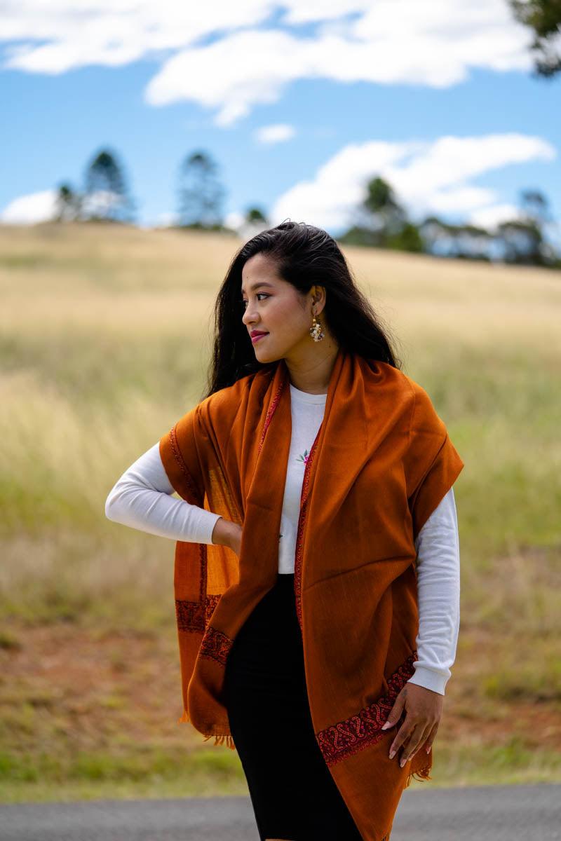 Orange Pashmina Shawl for every style everyday