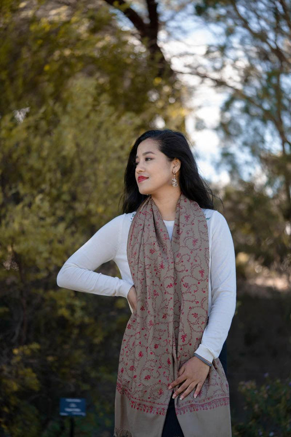 Women's scarves and wraps on pashmina shawl