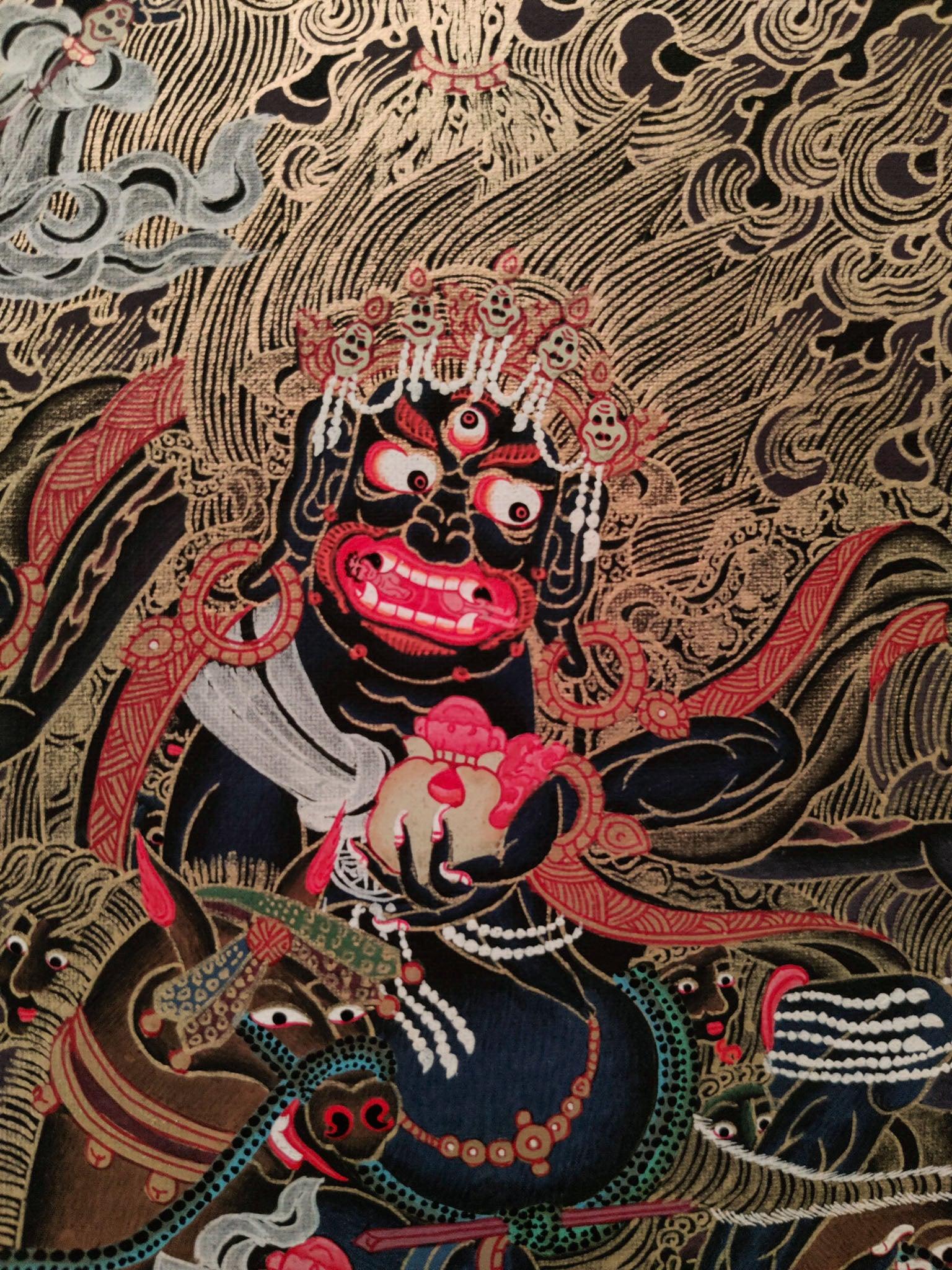 Palden Lhamo thangka painting for wall hanging