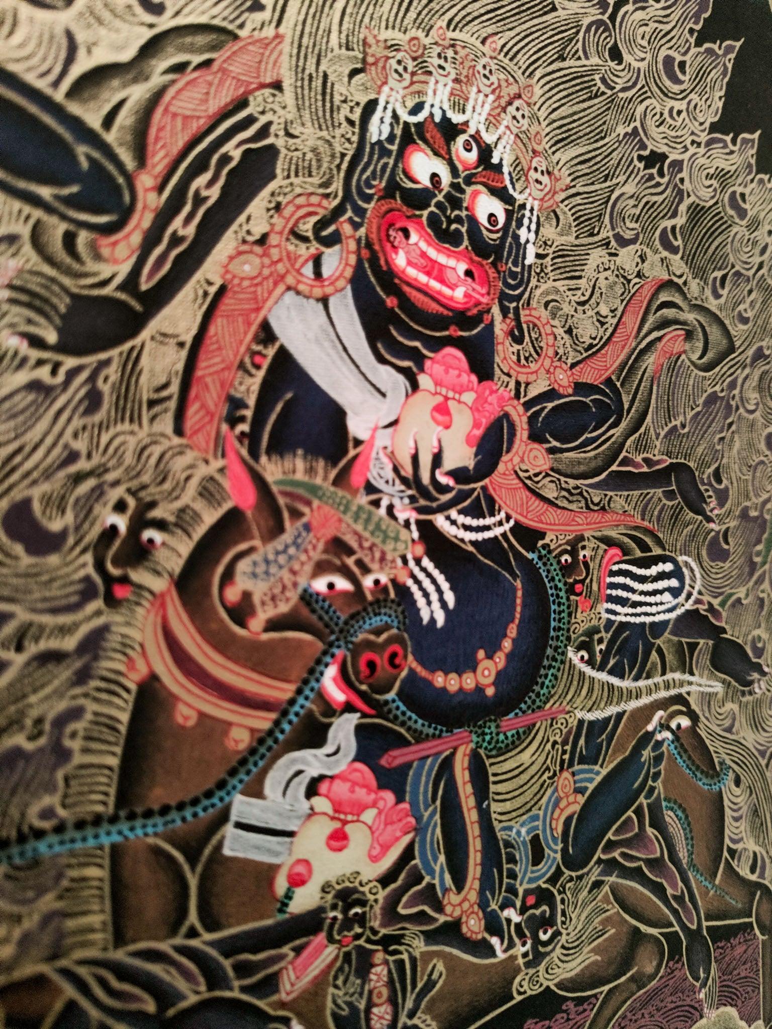 Palden Lhamo thangka painting for wall hanging
