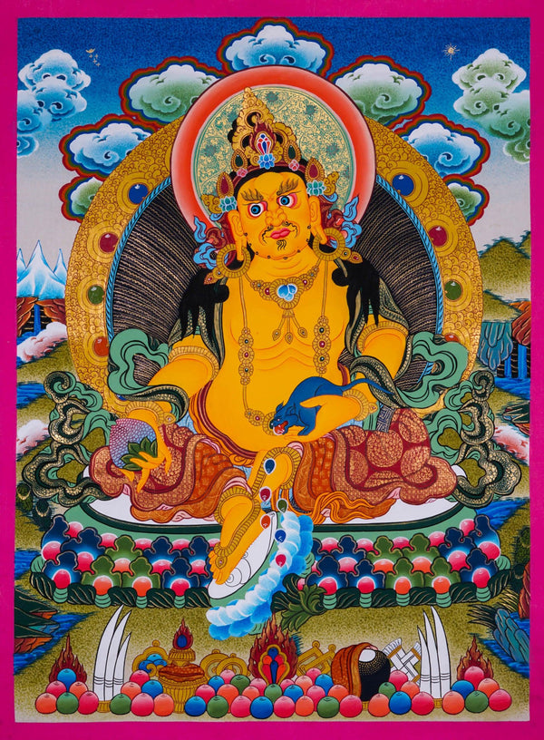 Kuber Thangka Art - Best handpainted thangka painting - HimalayasShop