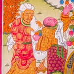 Jambhala also known as Kuber or Zambala is the god of Fortune and wealth. This is a tibetan thangka art on canvas of Jambhala