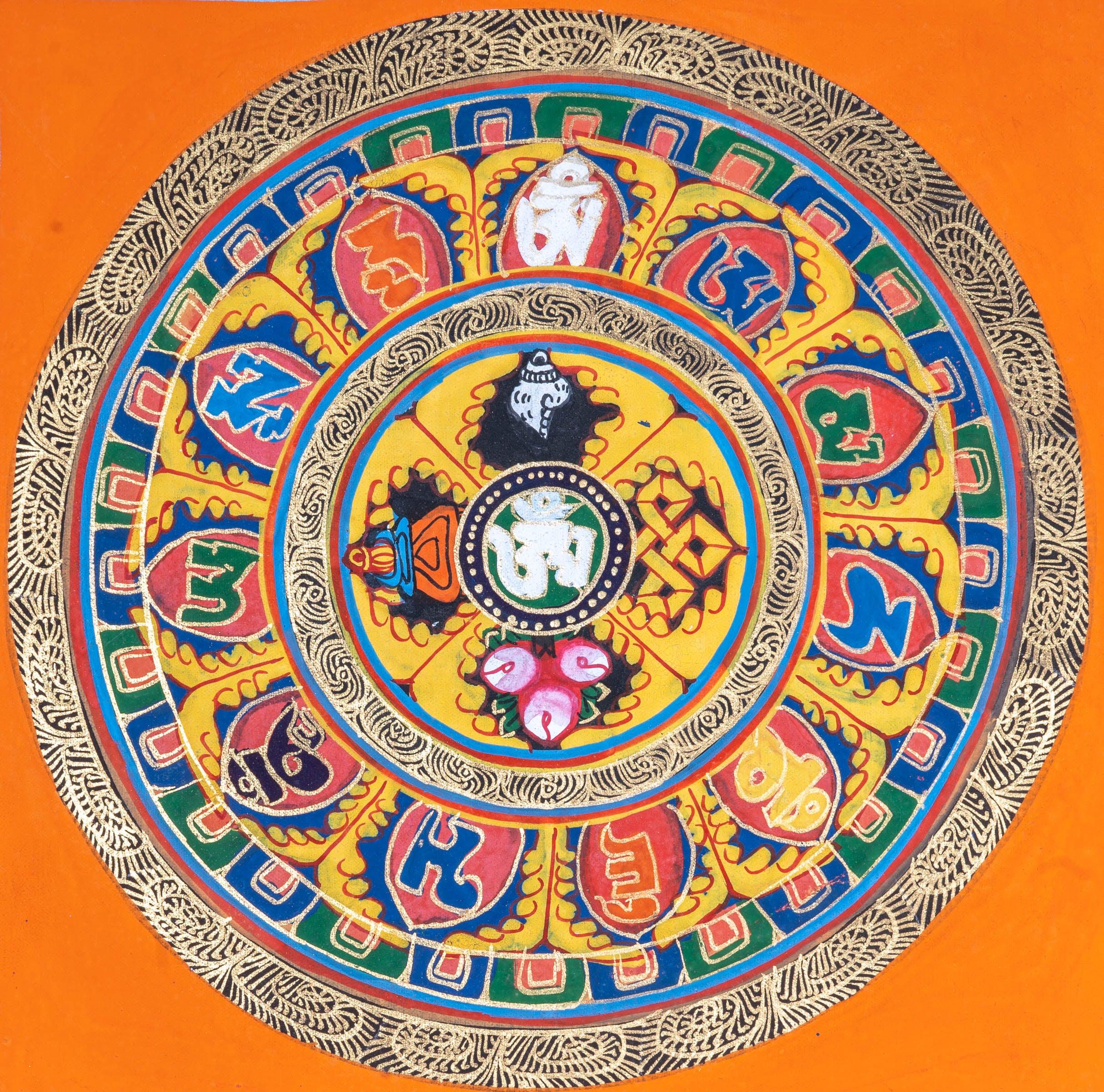 Mandala Art on Canvas - Thangka Painting - Himalayas Shop