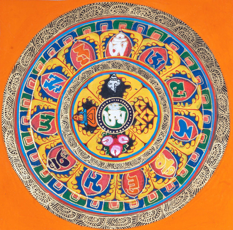 Mandala Art on Canvas - Thangka Painting - Himalayas Shop