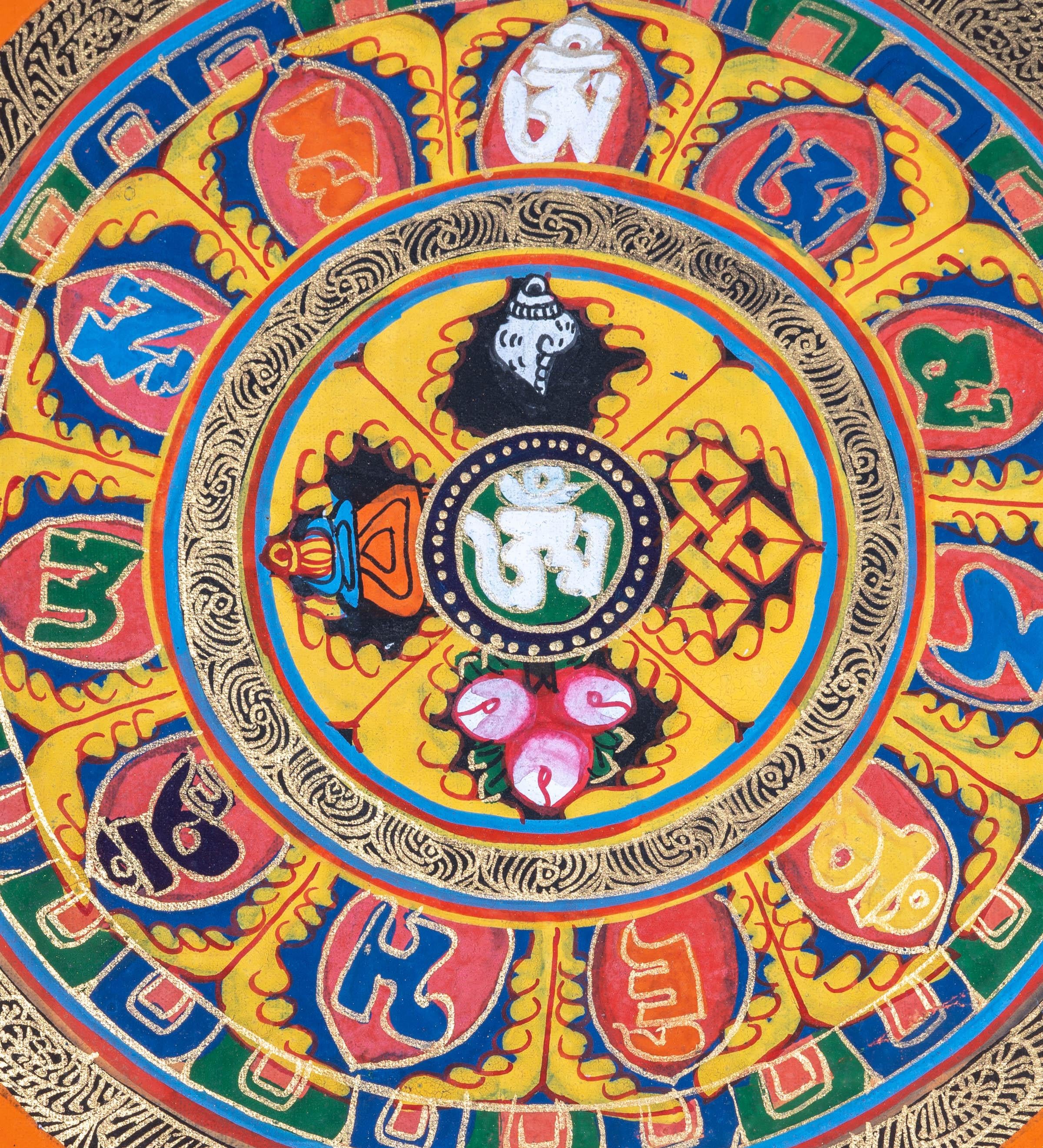 Mandala Art on Canvas - Thangka Painting - Himalayas Shop