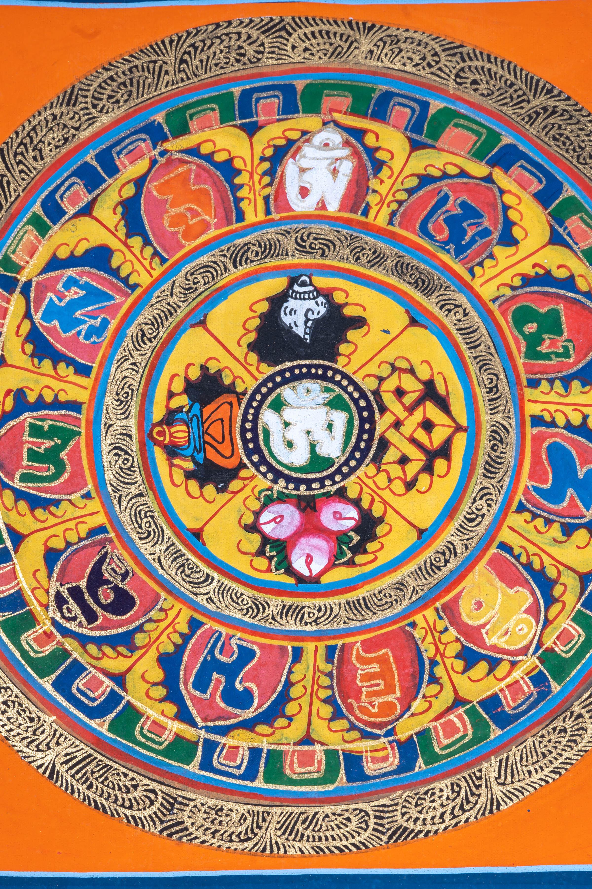Mandala Art on Canvas - Thangka Painting - Himalayas Shop